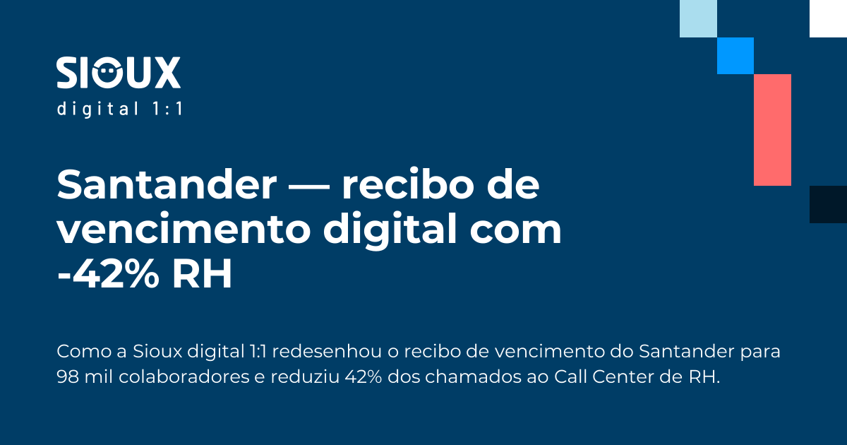 Santander — recibo de vencimento digital com -42% RH | Sioux